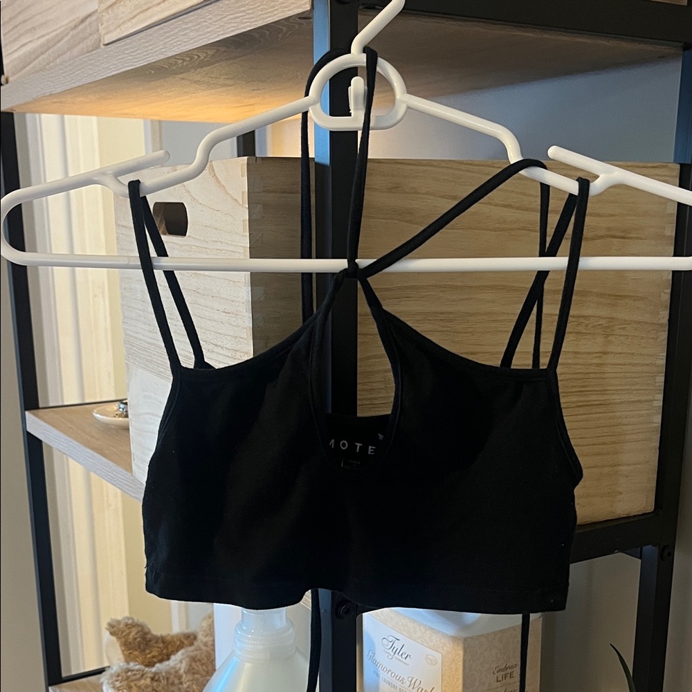 Motel Rocks Black Sleeveless Top